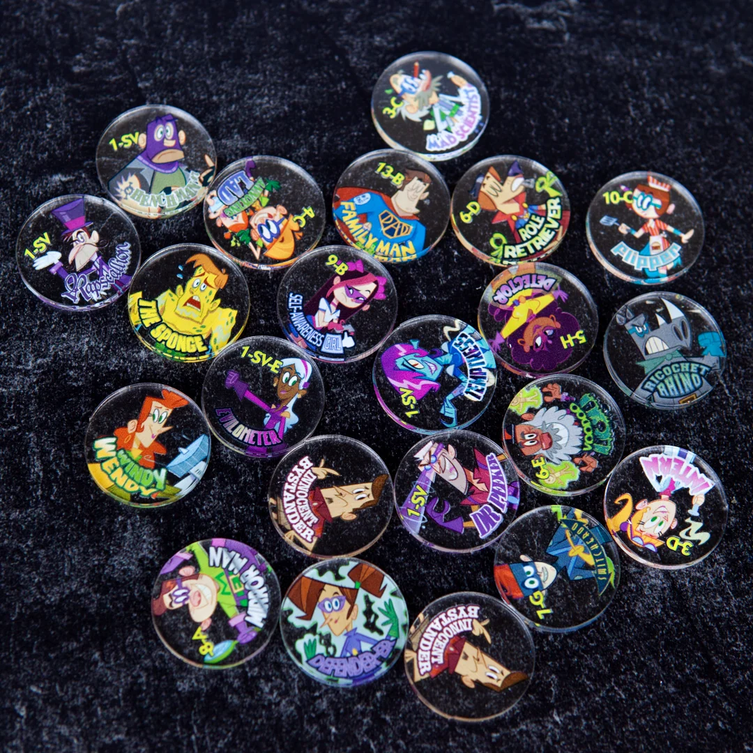 One Night Ultimate Super Villains Plastic Tokens - Image 2